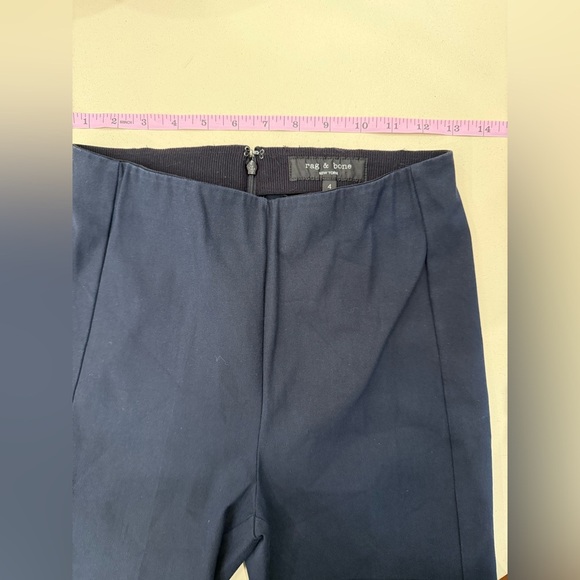 rag & bone Simone Stretch Navy Pants - Picture 4 of 6